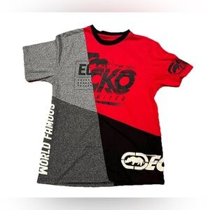 Ecko Unltd Shirt Mens Medium Colorblock Color Block Panel Hip Hop‎ Rap Y2K